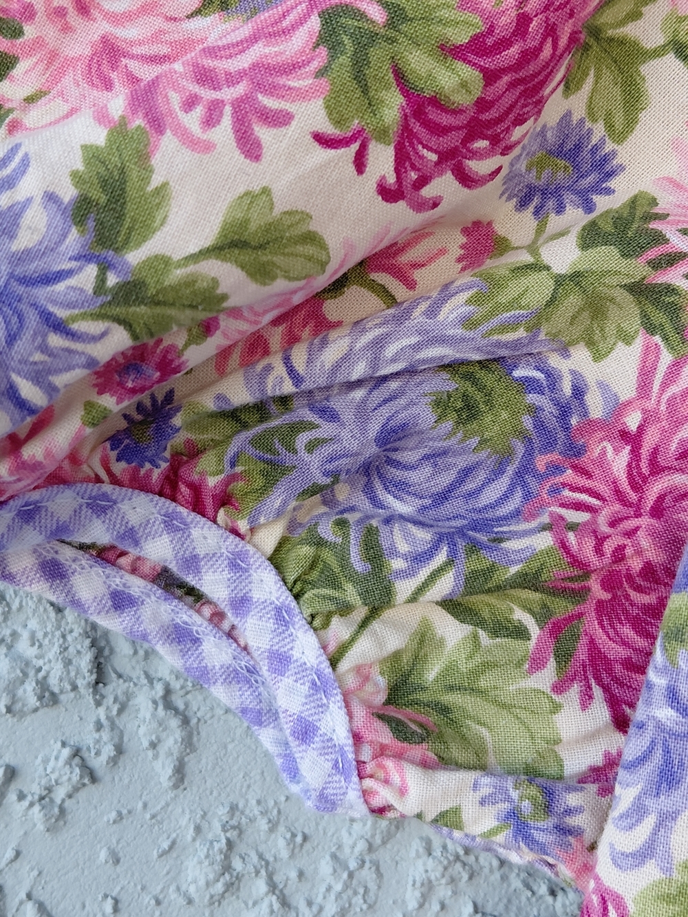 Vintage Girls Floral Dress Size 6 | Pink Purple Cottagecore Tie Back - Picture 12 of 15